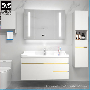 Wall Mounted Washroom Cabinets Wood Hotel Bathroom Vanity